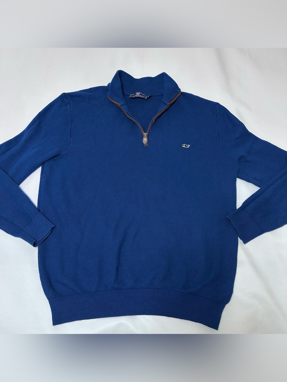 Vineyard Vines Men's Royal Blue Quarter-Zip Sweater size Large